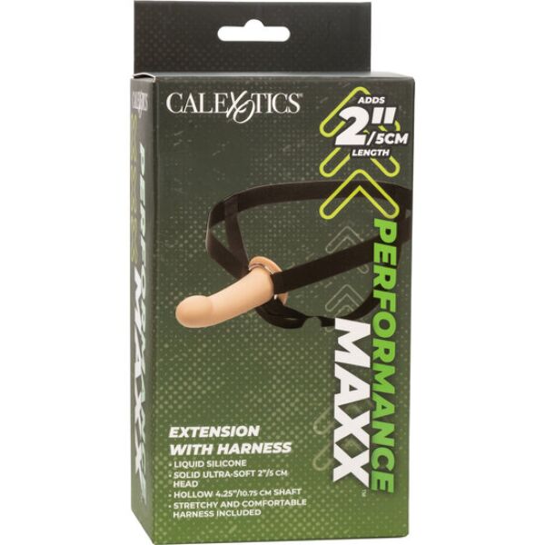 Θήκη πέους CalExotics Performance Maxx με τη ζώνη strap-on και τους ιμάντες της