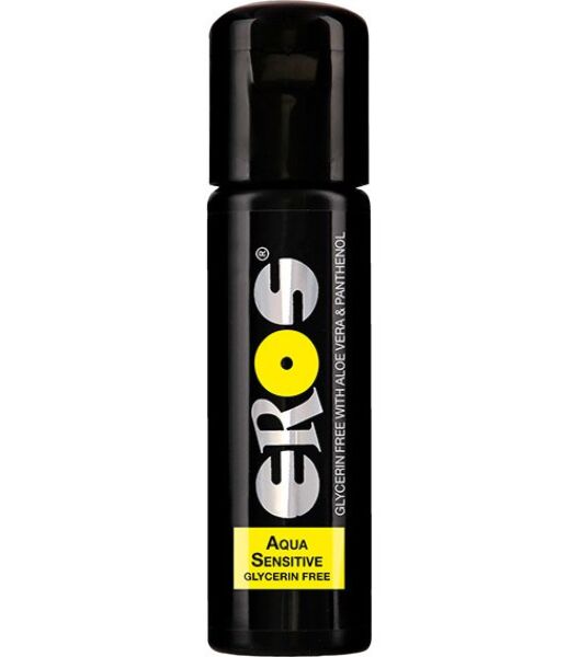 Μπουκάλι 100 ml του λιπαντικού Eros Aqua Sensitive Glycerin Free