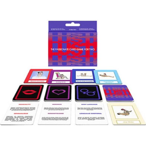 Παιχνίδι με κάρτες Lust Card Game της Kheper Games, με το κουτί και τις κάρτες του