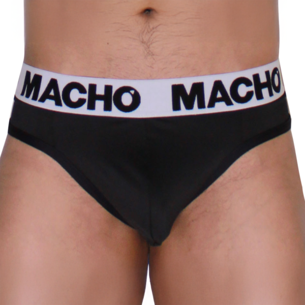 Jockstrap Macho Underwear MTG002 από μπροστά και από πίσω, με τα δύο πίσω λουράκια του