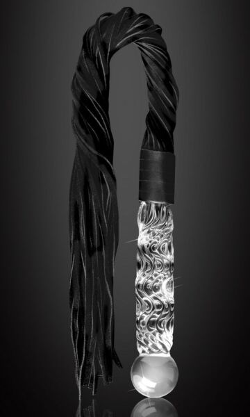 Πρωκτική σφήνα από φυσητό γυαλί Pipedream Icicles N. 38 με ουρά