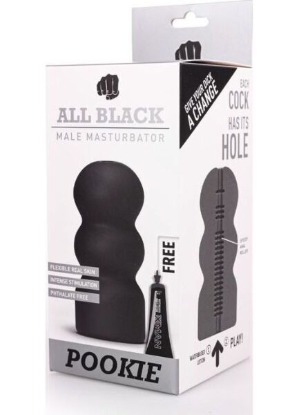 Αυνανιστήρι ALL BLACK Pookie με καμπύλες γραμμές