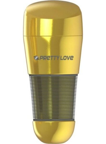 Αυνανιστήρι Pretty Love BM-00900T49NNJ σε σχήμα vagina με χρυσό περίβλημα