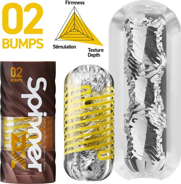 Αυνανιστήρι Tenga Spinner DX 02 Bumps με τη θήκη και τη βάση στεγνώματός του