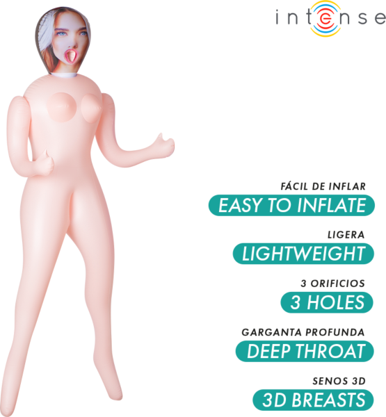 Φουσκωτή κούκλα Intense Dolls Nicole με τρεις οπές