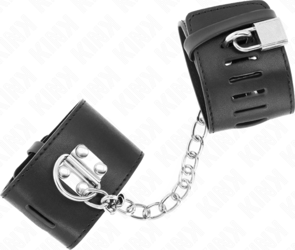 Μαύρες χειροπέδες Kink Fixed Wrist Restraints με αλυσίδα και κλείσιμο με λουκέτο