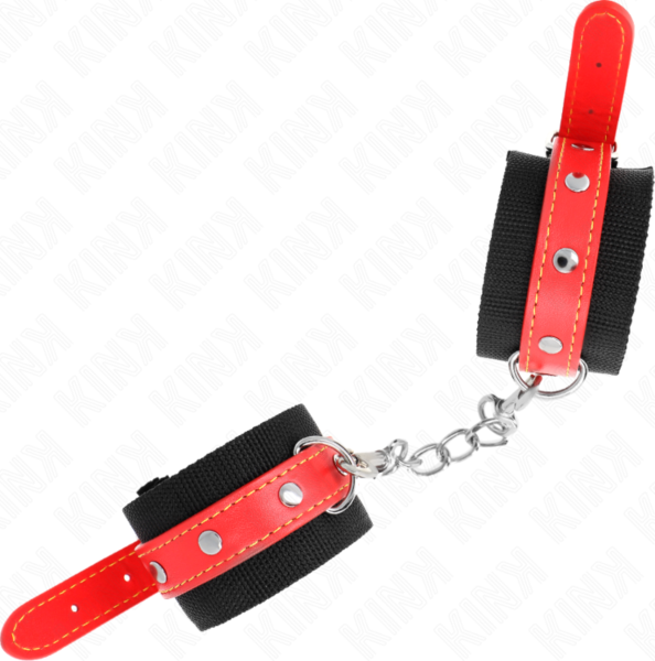 Χειροπέδες καρπών Kink Wrist Restraint από νάιλον με κόκκινο λουράκι