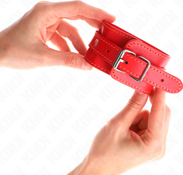 Κόκκινες ζώνες καρπών Kink Thin Wrist Restraints Red