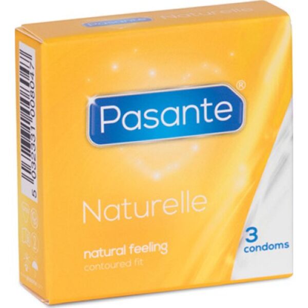 Κουτί με προφυλακτικά Pasante Naturelle, 3 τεμάχια