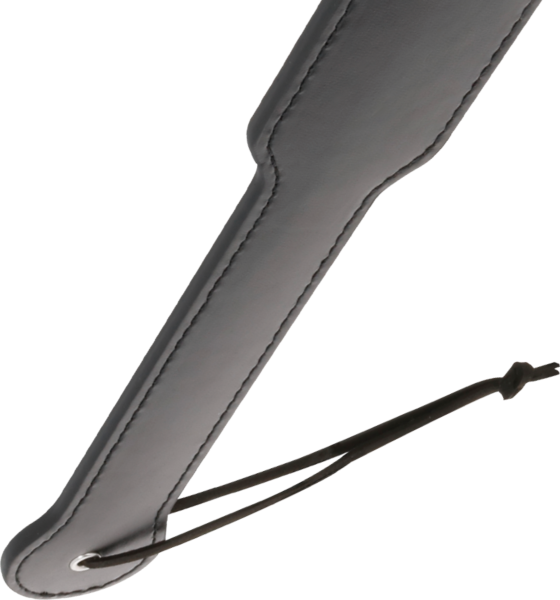 Κουπί BDSM Darkness 34 cm, μαύρο με μαύρες ραφές και καρφιά