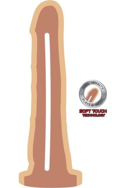 Ρεαλιστικό ντίλντο ToyJoy Dual Density Dong 19 cm, σε ανοιχτό χρώμα δέρματος και με βάση βεντούζα