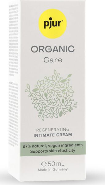 Φιάλη της κρέμας ευαίσθητης περιοχής pjur Organic Care 50 ml με αντλία airless