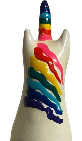 Αστείο προφυλακτικό Condomerie Unicorn Rainbow, ζωγραφισμένο στο χέρι