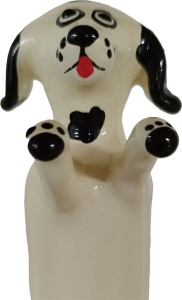 Διακοσμητικό προφυλακτικό Condomerie Happy White Dog XL, ζωγραφισμένο στο χέρι