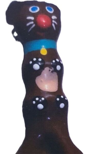 Αστείο προφυλακτικό Condomerie Brown Dachshund XL, ζωγραφισμένο στο χέρι με ένα ντάκσουντ