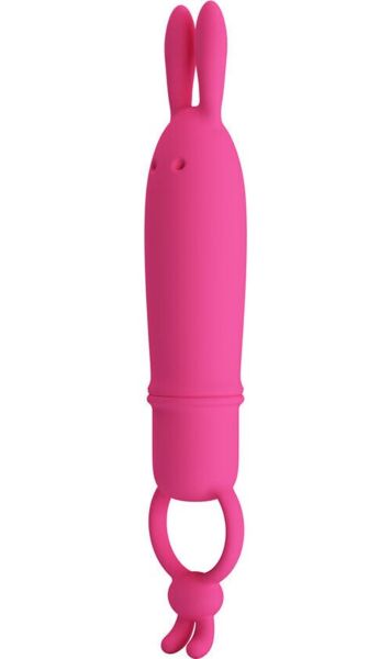 Δονητής rabbit Pretty Love BI-300133 από σιλικόνη, με αυτιά κουνελιού και δαχτυλίδι συγκράτησης
