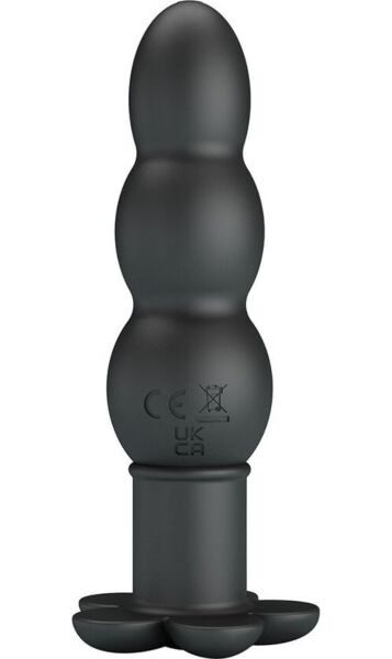 Πρωκτική σφήνα με δόνηση Pretty Love BI-040205 από μαύρη σιλικόνη με τη λαβή της