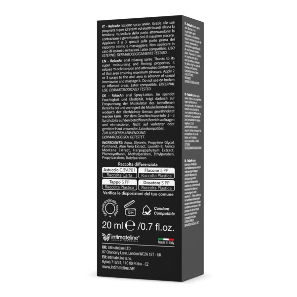 Χαλαρωτικό σπρέι πρωκτού IntimateLine RelaxAn 20 ml