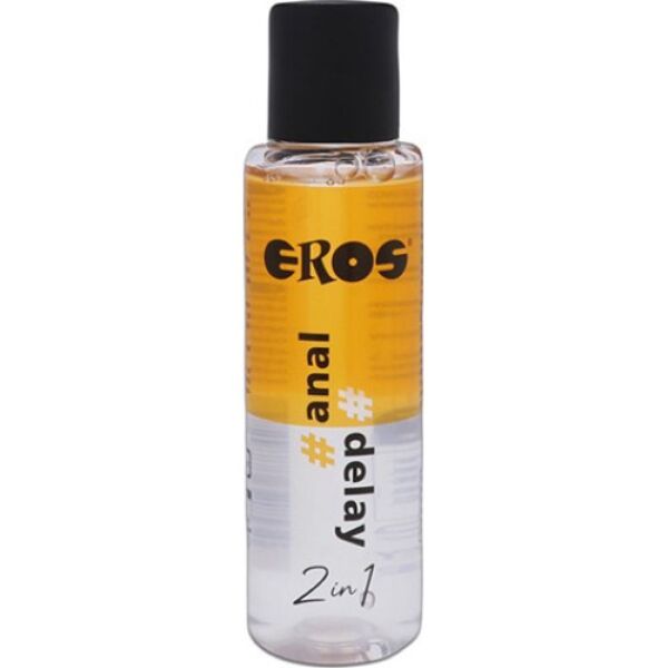 Μπουκάλι 100 ml του πρωκτικού λιπαντικού Eros 2 en 1 Anal Delay