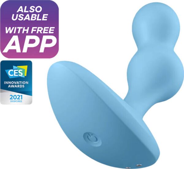 Πρωκτικός δονητής Satisfyer Deep Diver, με το σχήμα των δύο σφαιρών και τη φαρδιά βάση του