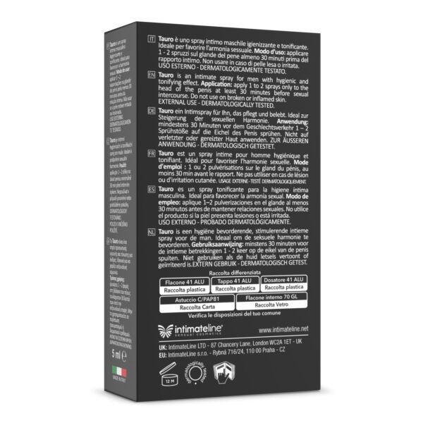 Επιβραδυντικό σπρέι Tauro Extra 5 ml, με βάση βότανα και χωρίς αναισθητικά