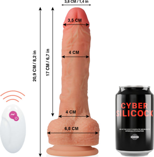 Δονητής Cyber Silicock Mr Rick με τηλεχειριστήριο και βάση βεντούζα