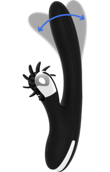 Δονητής rabbit Black&Silver Grimm Wave Function