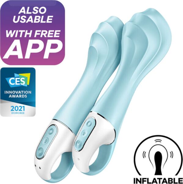 Φουσκωτός δονητής σημείου G Satisfyer Air Pump Vibrator 5+ με το δαχτυλίδι κρατήματος