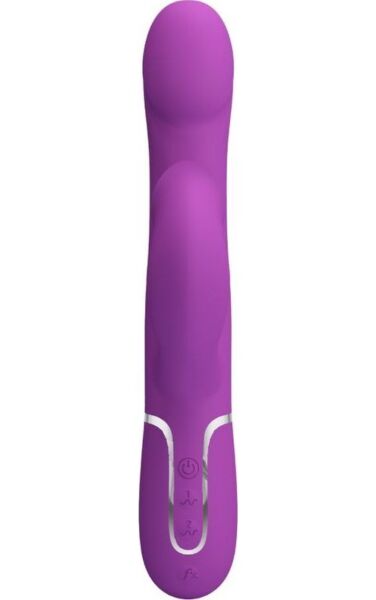 Δονητής rabbit Pretty Love BW-500012-3 από σιλικόνη, με εξωτερικό βραχίονα και μπίλιες