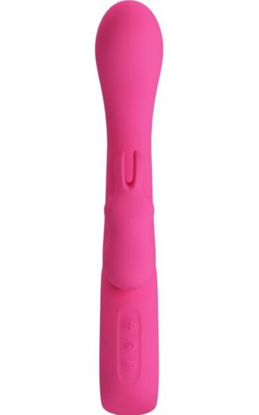 Δονητής rabbit Pretty Love BI-300087 από σιλικόνη με ασημί λαβή