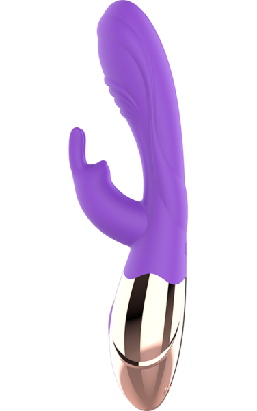 Δονητής rabbit Womanvibe Viora σε χρυσό και λιλά