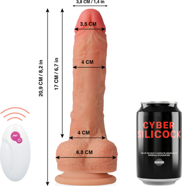 Ρεαλιστικό ομοίωμα Cyber Silicock Master Huck με φλέβες, βάλανο, όρχεις και βάση με βεντούζα