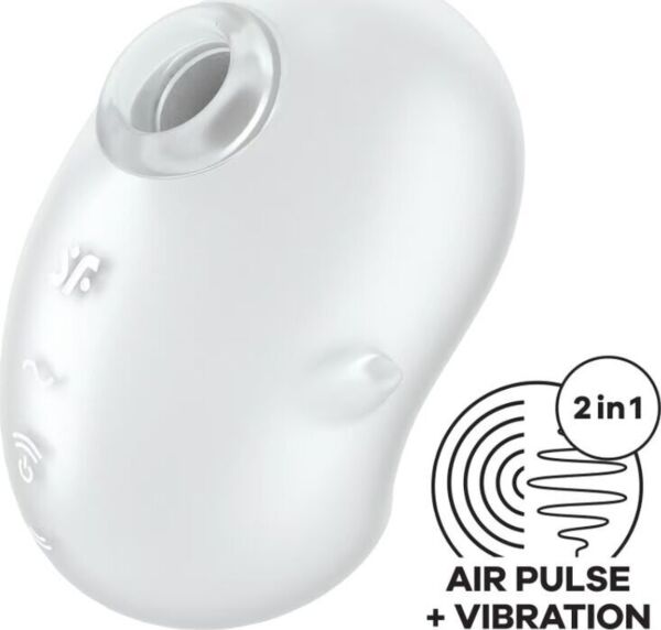Δονητής lay-on Satisfyer Cutie Ghost σε λευκό χρώμα