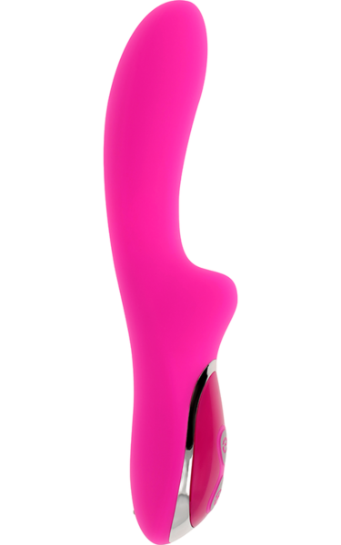 Δονητής rabbit Ohmama Magnetic Charge 21 cm, ροζ χρώματος, με το μικρό κουνελάκι του