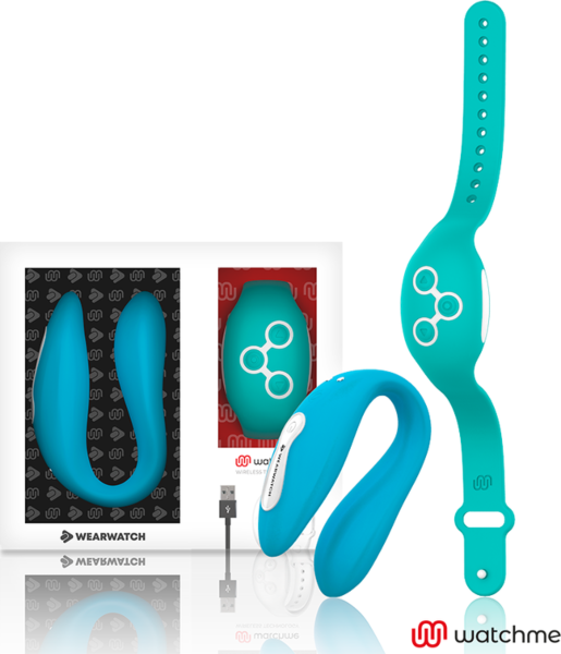 Δονητής για ζευγάρια Wearwatch WatchMe Dual σε σχήμα U, με το ρολόι WatchMe