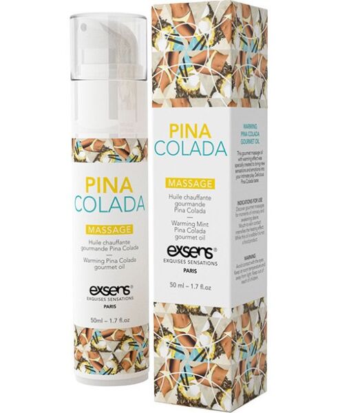 Λάδι μασάζ Exsens Warming Gourmet, σε φακελάκι των 3 ml και σε συσκευασία των 50 ml