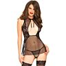 Babydoll με στρινγκ Leg Avenue Sheer and Lace Backless