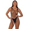 Bodystocking Lace Crotchless με ανοιχτό καβάλο