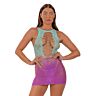 Φόρεμα Lace Ombre Mini με faux κορσέ