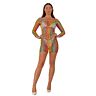 Φόρεμα Lace Rainbow Long Sleeved Mini με ανοιχτό πλέγμα