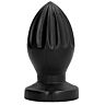 Plug Anal ALL BLACK 12 CM με απαλή και ραβδωτή υφή