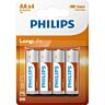 Μπαταρίες AA Philips 4 Σε Πακέτο