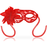 Μάσκα BDSM OHMAMA MASKS με δαντέλα και κόκκινο λουλούδι