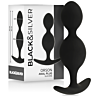 Μπάλα Πρωκτού BLACK&SILVER Orson 9 cm με Σιλικόνη