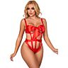 Bodystockings SUBBLIME 954475 με Καλυμμένο σχέδιο και Κόκκινη Λωρίδα
