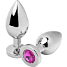 Plug Anal Metal Hard Diamond Rosa Small με Κρύσταλλο