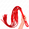 Λάτιγγο BDSM KINK RED SHORT HANDLE LONG TAIL WHIP 70 CM