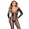 Bodystocking LEG AVENUE 89369 με δαντέλα και δικτυωτό