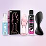 Premium πρωκτικό σετ με plug Satisfyer μέσω εφαρμογής και γυάλινο plug