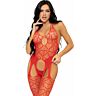 Bodystocking Leg Avenue με καρδιές και τιράντες